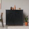 Black Multipurpose 2 Drawer / 2 Tilt Out 10gL Kitchen Laundry Trash/Recycle Storage