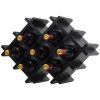 winBlack 5 Piece Wall Mounted Wine Rack Set with Storage Shelves