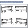rac2 Tier Black Steel Adjustable Over the Sink Dish Drying Rack