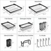 rac2 Tier Black Steel Adjustable Over the Sink Dish Drying Rack