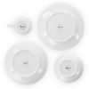 cut18-Piece White Porcelain Dinnerware Set with Plates Bowls Mugs - Service for 4