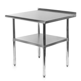 tabHeavy Duty 30 x 24 inch Stainless Steel Restaurant Kitchen Prep Work Table with Backsplash