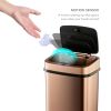 3-Gallon Motion Sensor Touchless Stainless Steel Trash Can in Copper Gold Finish