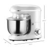 appSilver Stainless Steel Tilt 600W Electric Mixer 6QT