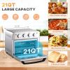 appSilver Stainless Steel Convection Toaster Oven Kitchen Air Fryer
