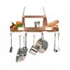 rackOval Ceiling Mount Kitchen Pot Rack in Copper Finish with 2 Lights