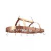 rackOval Ceiling Mount Kitchen Pot Rack in Copper Finish with 2 Lights
