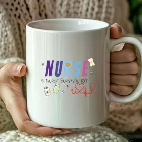1pc, nurse mug, Funny Satirical mug, 11oz white ceramic mug, perfect for gift giving, birthday gift, anniversary gift,