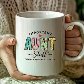 1pc, AUNT Mugs, Cute And Fun Mugs, Christmas Gifts, Valentine'S Day Gifts, Birthday Gifts for Friends, The Best