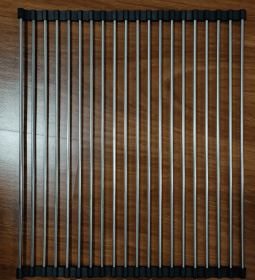 Folding Kitchen Drain Sink Rack Stainless Steel (Option: Black-20 L)