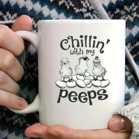 1pc, Bunny Mugs, Cute Mugs, Easter Gifts, Easter Mugs, The Best Choice for Gifts, 11Oz White Ceramic Mugs, Coffee (Color: White)